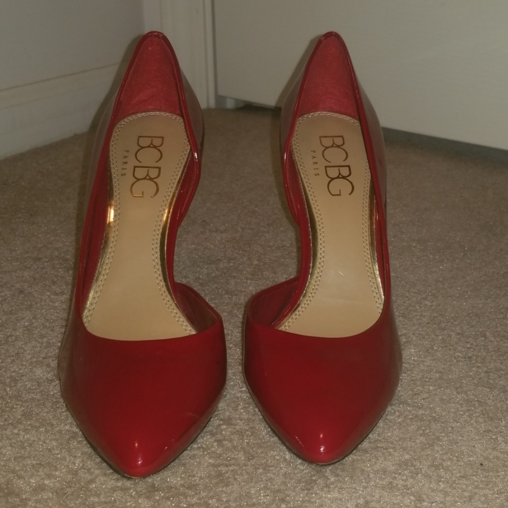 BCBG Pl-Jaze Red Patent Leather Pumps